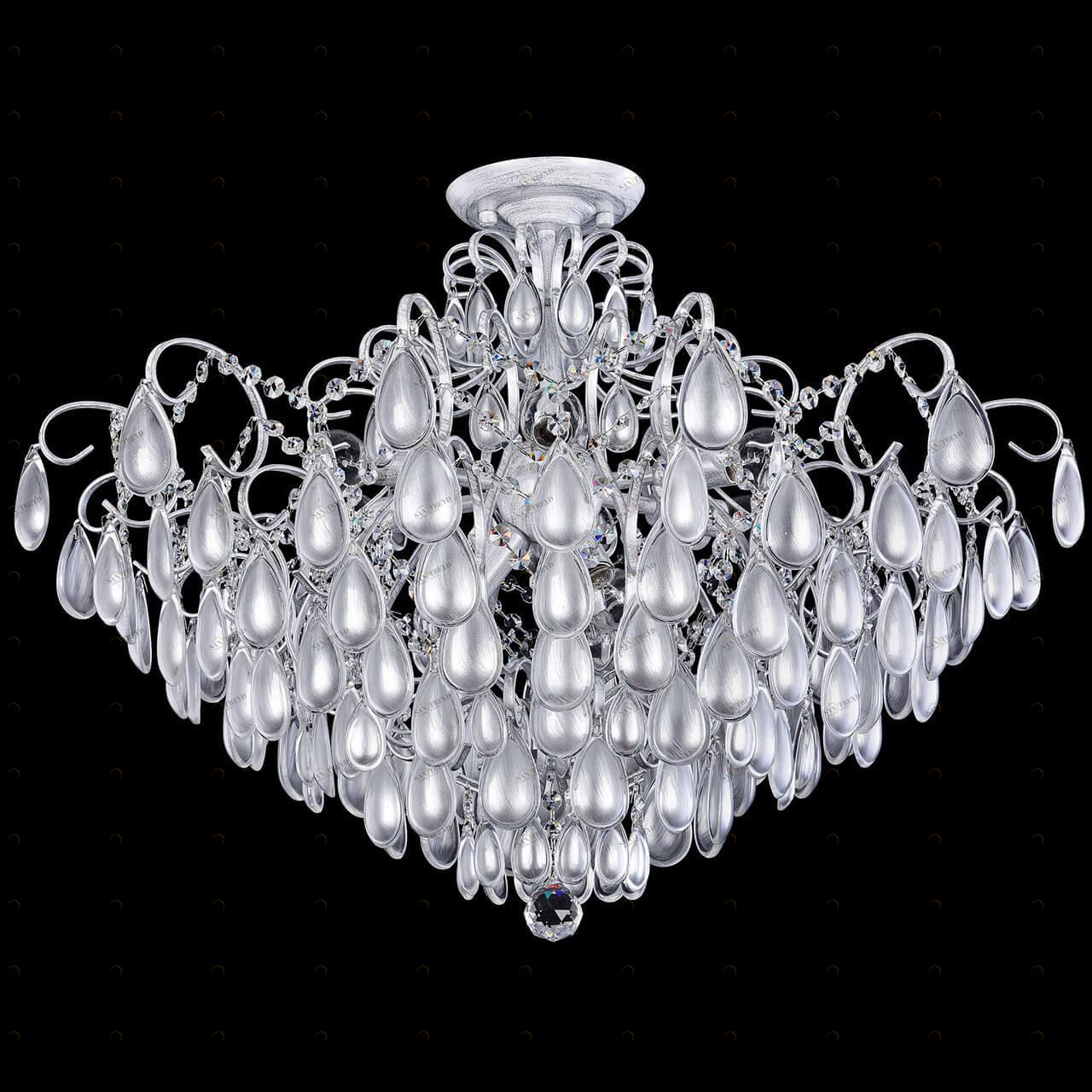 Потолочная люстра Freya Chabrol FR2302CL-09S FREYA ДИЗАЙНЕРСКИЕ, CHABROL WHITE SILVER 184172 Серебро 