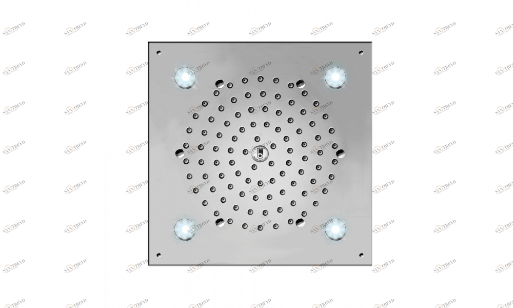 I01723 Потолочный & настенный душ Cube Flat Light RGB CROMOTHERAPY BOSSINI 