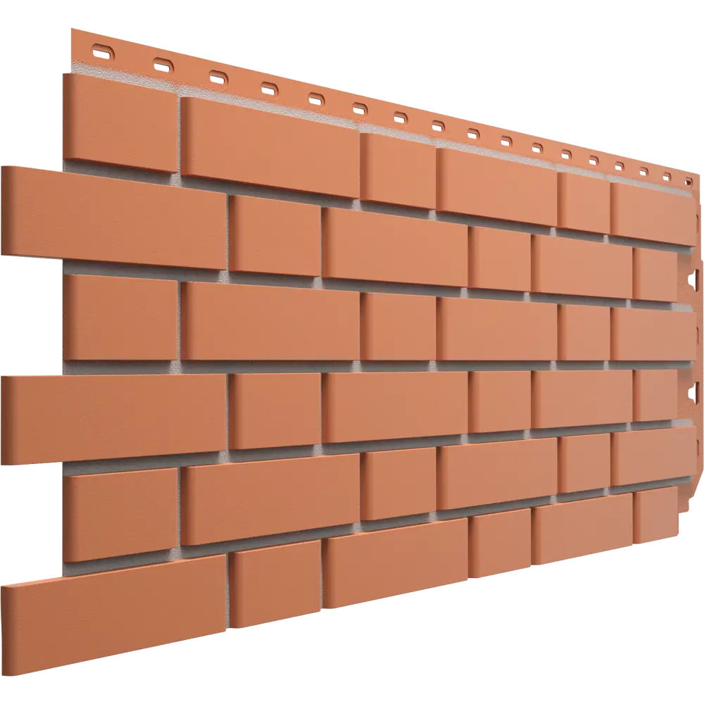 Фасадная панель Dacha Кирпич гладкий красный 0.46 м² STLM-2135884 - Вид №1