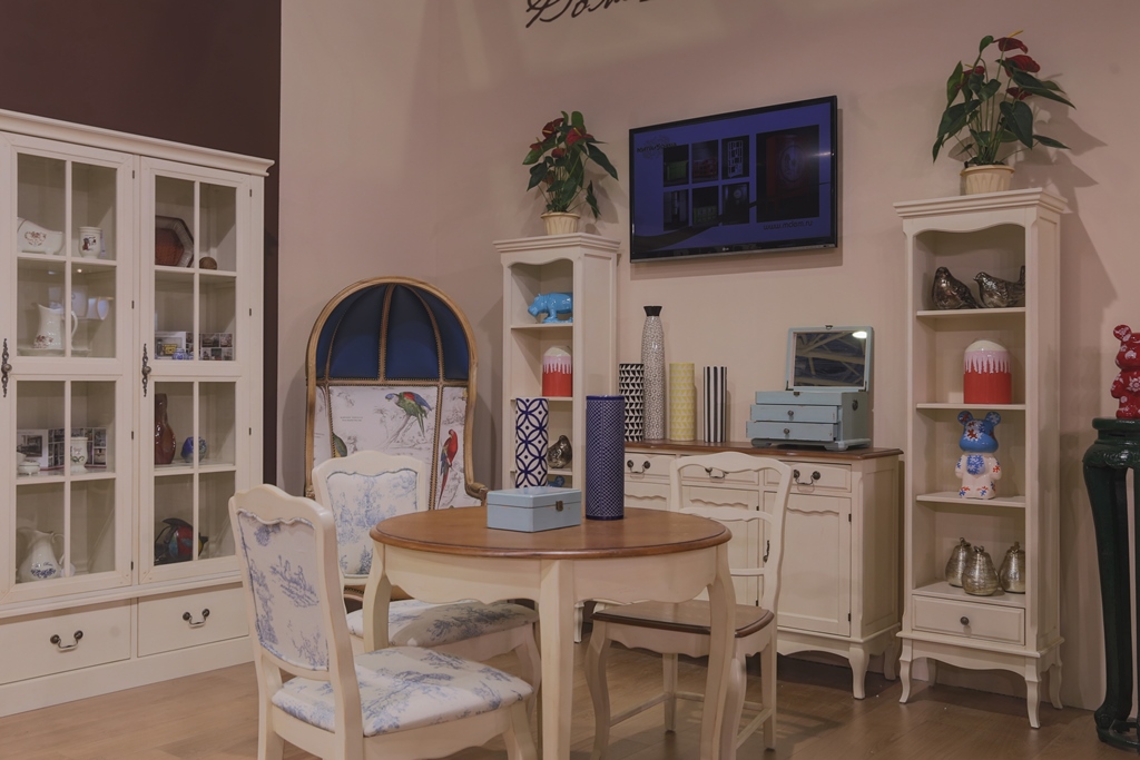 Обеденный стол круглый белый 100 см Mobilier de Maison ДОМАШНЯЯ ОБСТАНОВКА MOBILIER DE MAISON 017240 Бежевый;белый Santreyd  - Вид №12