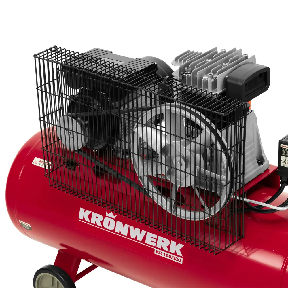 Компрессор сетевой ременной масляный Kronwerk 58106, 100 л 380 л/мин STLM-2196351 - Вид №32