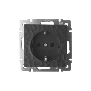84684345 Розетка встраиваемая Hammer с заземлением цвет черный STLM-0053652 WERKEL