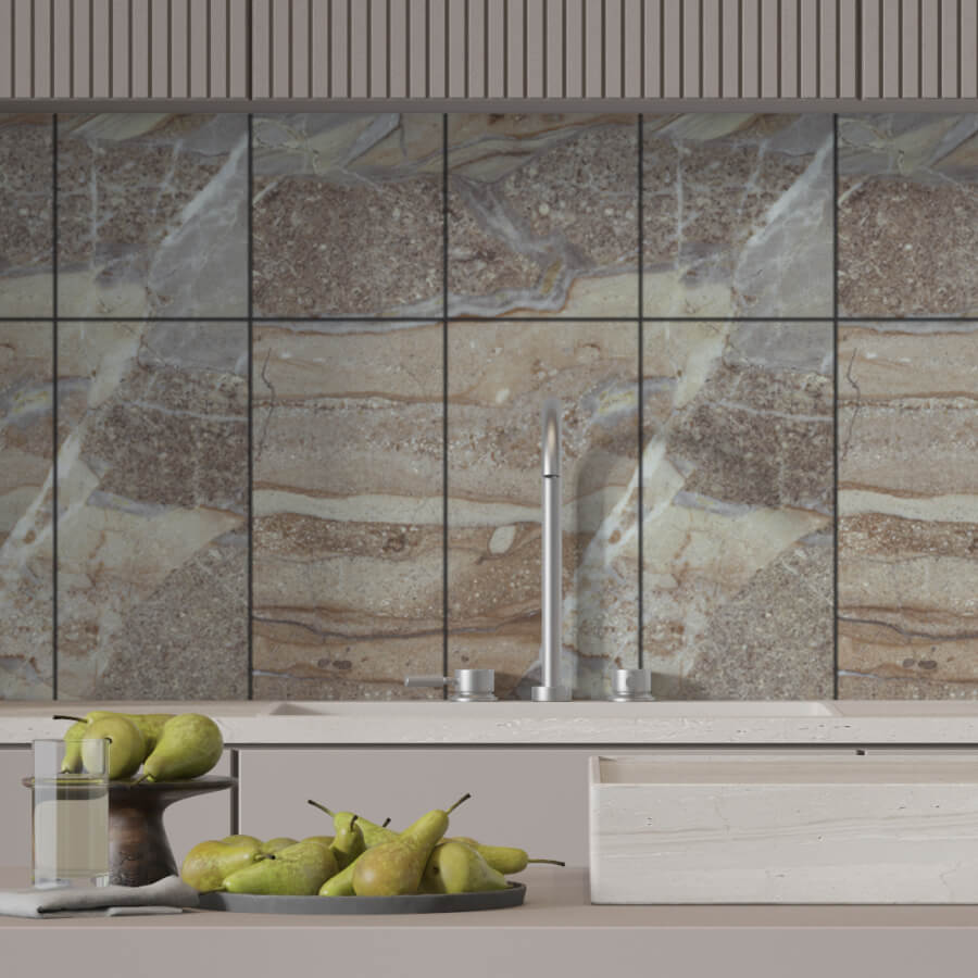 Панель SPC глянец Stella Kerama Антрацит 560*280*2,5мм (8 шт в упак) АКВАТОН STSR-306 - Вид №6