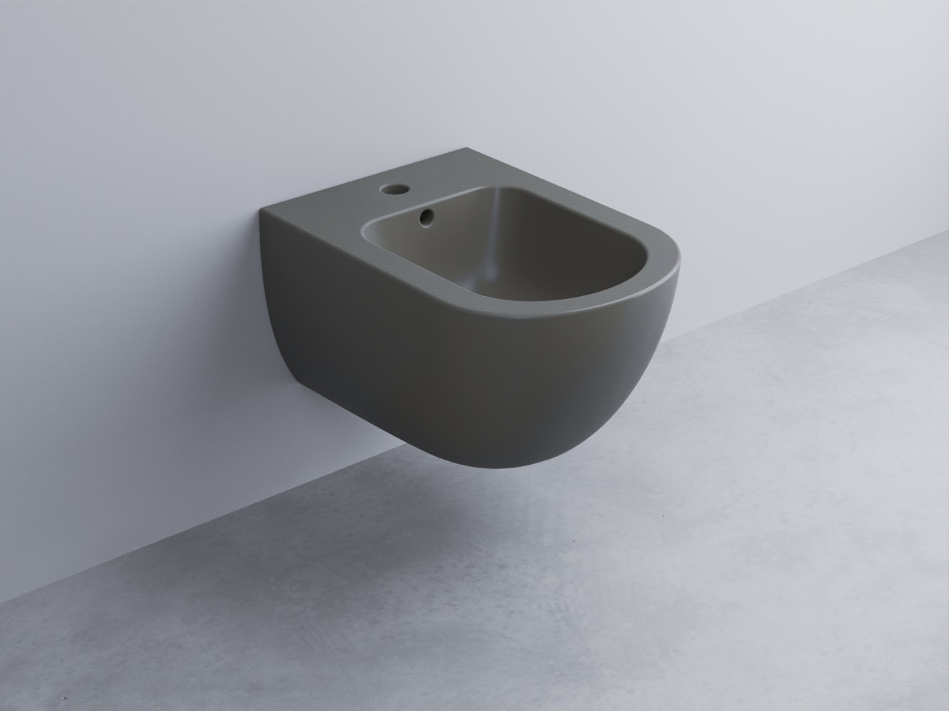 EJBSR-CM Биде подвесное с одним отверстием под смеситель, в комплекте с крепежами Enjoy Mini 48 cielo Enjoy + Amedeo Ceramica Cielo