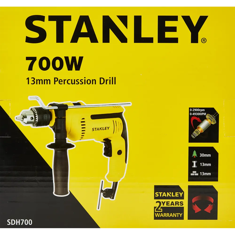 Дрель сетевая ударная Stanley SDH700, 700 Вт 84802708 STLM-2174144  - Вид №6