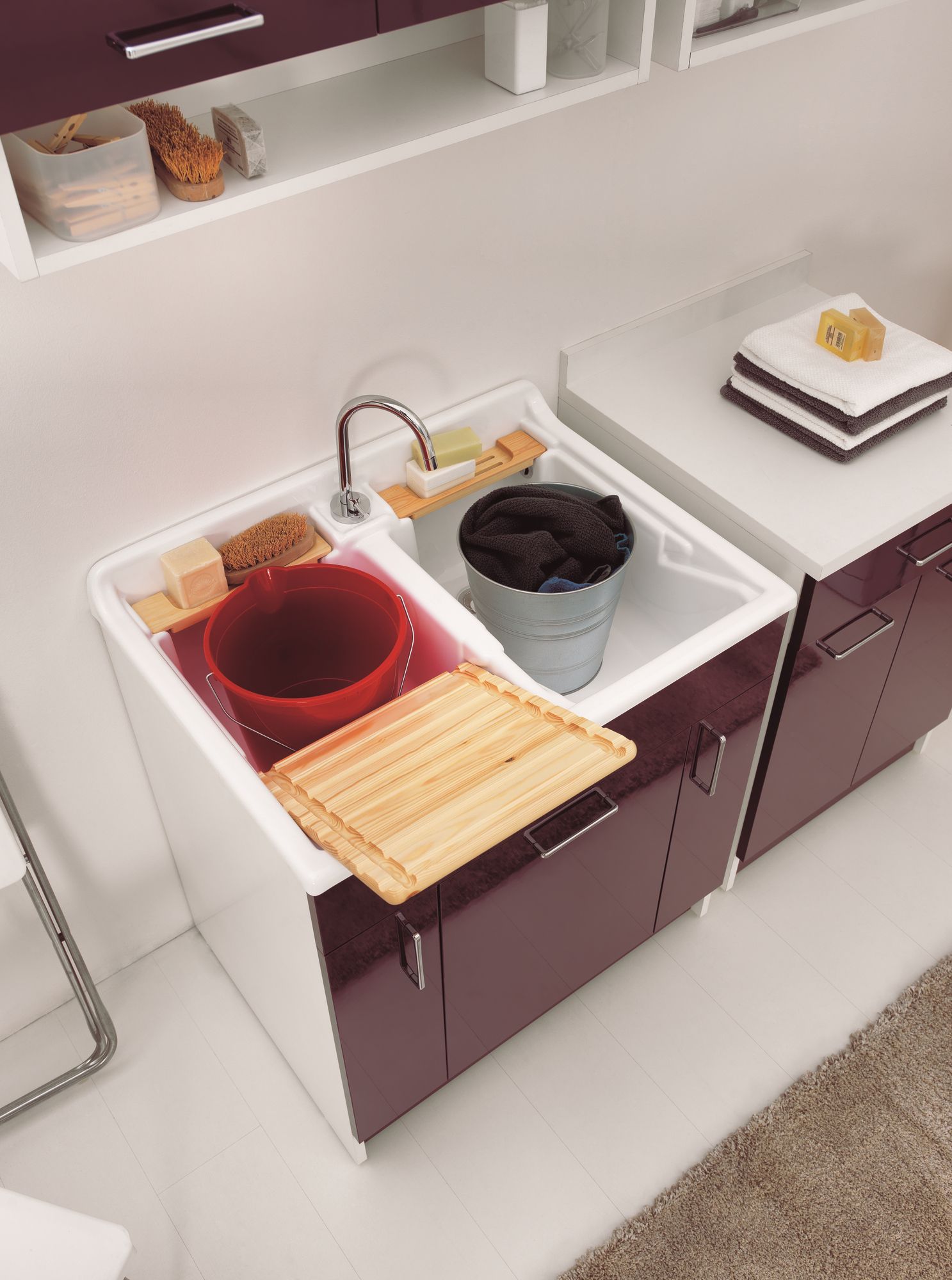 Шкаф для белья с бельевой стойкой COLAVENE Twist ARCH-00037812 - Вид №3