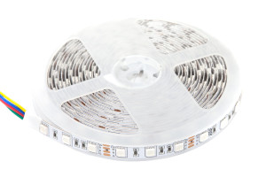 15972832 Светодиодная лента 300SMD диодов 5050, 12В, 5м, RGB -300SMD5050NW RGB ELF