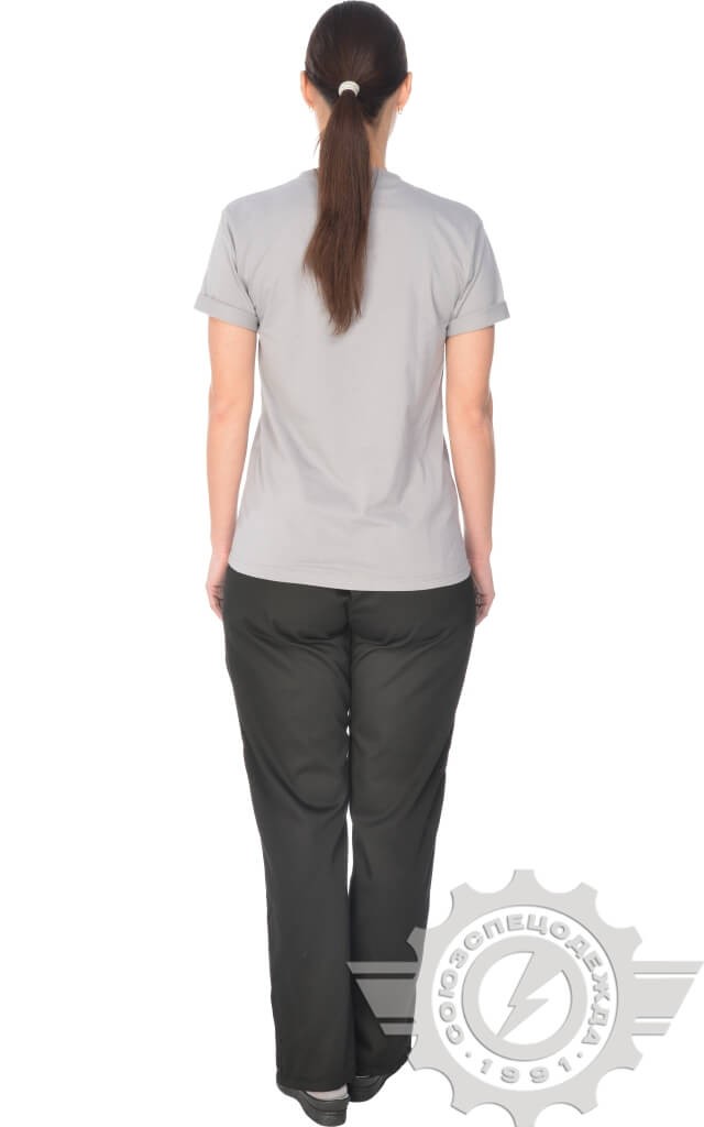 61098 Футболка "Престиж" светло-серая  Одежда для официантов  размер XXXXL (58) Спецодежда  - Вид №11