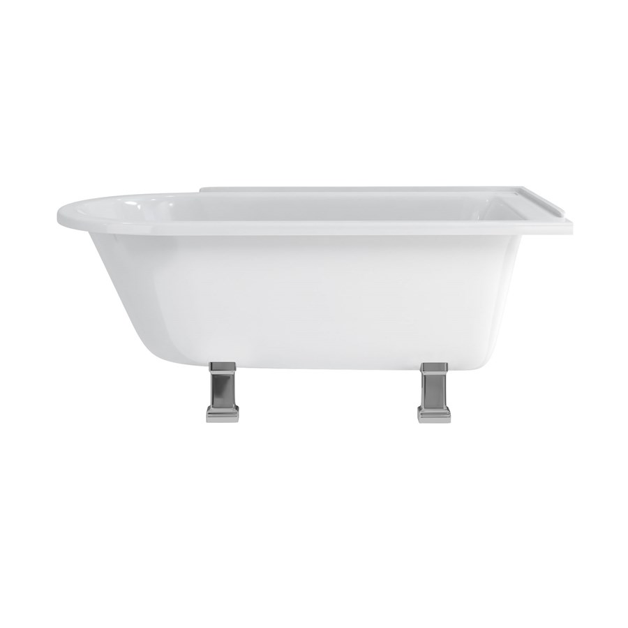 Burlington Душевая ванна Hampton 150 см для правой руки со стандартными ножками Правая рука с классическими ножками из хрома E10 CHR E21  - Вид №6