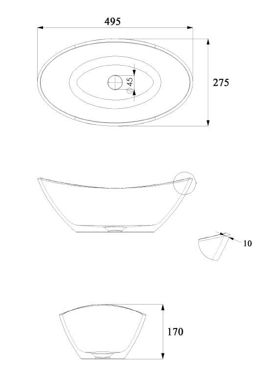 Овальная столешница JEE-O Slimline ARCH-00123802 - Вид №3