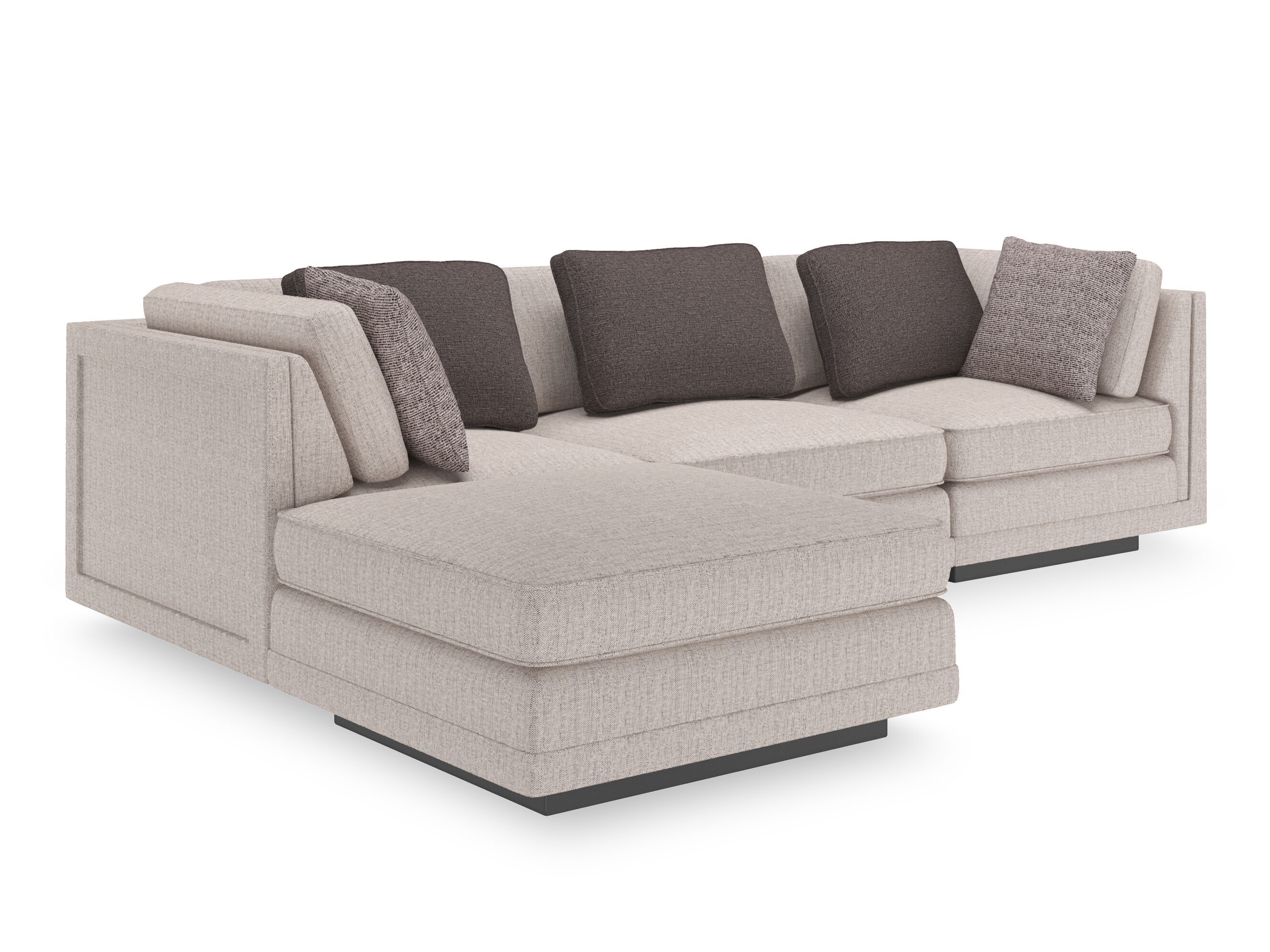 Модульный тканевый диван с полуостровом Caracole Fusion ARCH-00141557