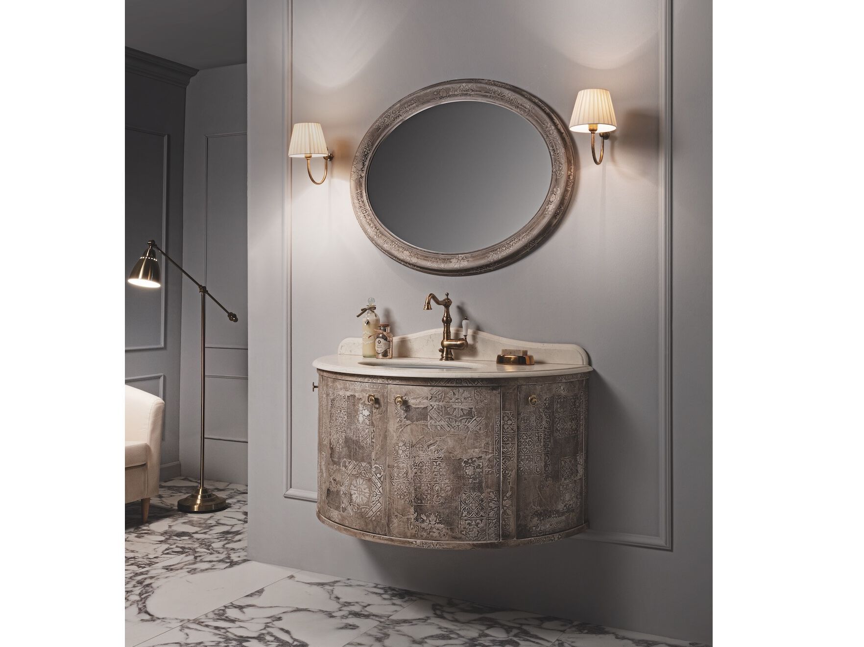 Подвесной умывальник с дверцами Gaia Mobili Classic ARCH-00102728