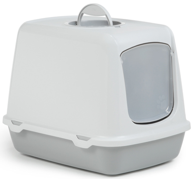 ПР0046652 Туалет-домик для кошек Oscar серый 50х37х39см Beeztees 