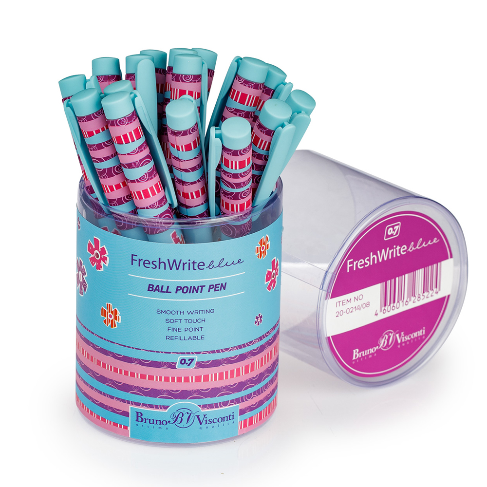 20-0214/08 ручка шариковая FreshWrite 0.7 мм "Весенние цветы" Bruno Visconti 
