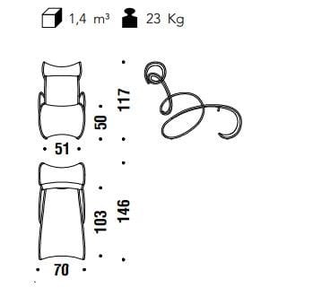 Шезлонг из плетеной полиэтиленовой проволоки MOROSO M'afrique ARCH-00115192 - Вид №3