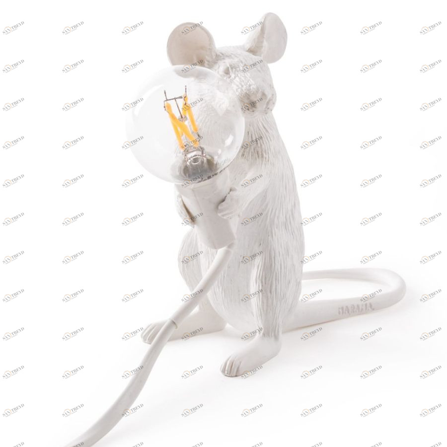 Светильник настольный Mouse Lamp Sitting, белый Seletti 14885