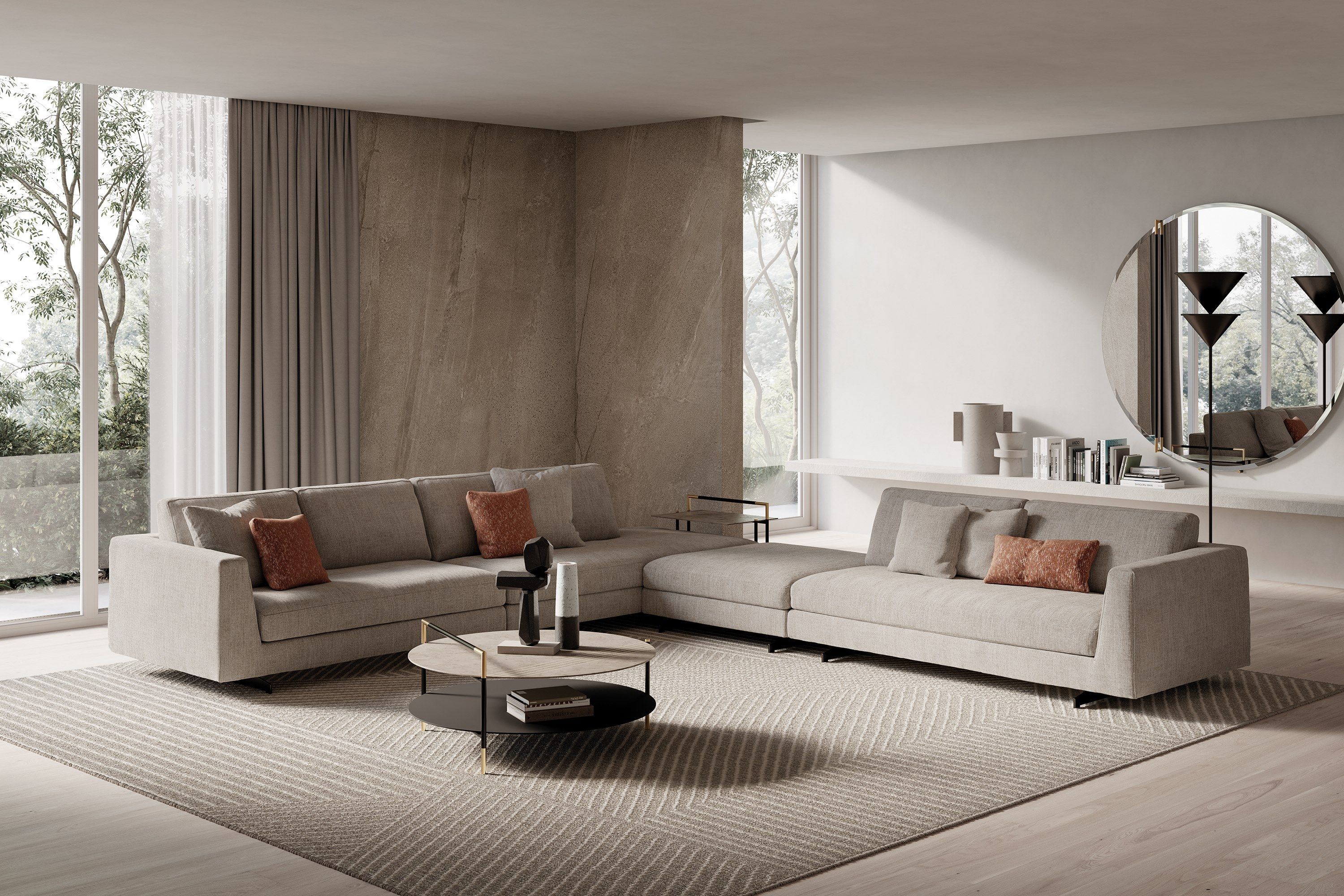 Съемный диван из ткани Frigerio Davis ARCH-00023494 - Вид №9