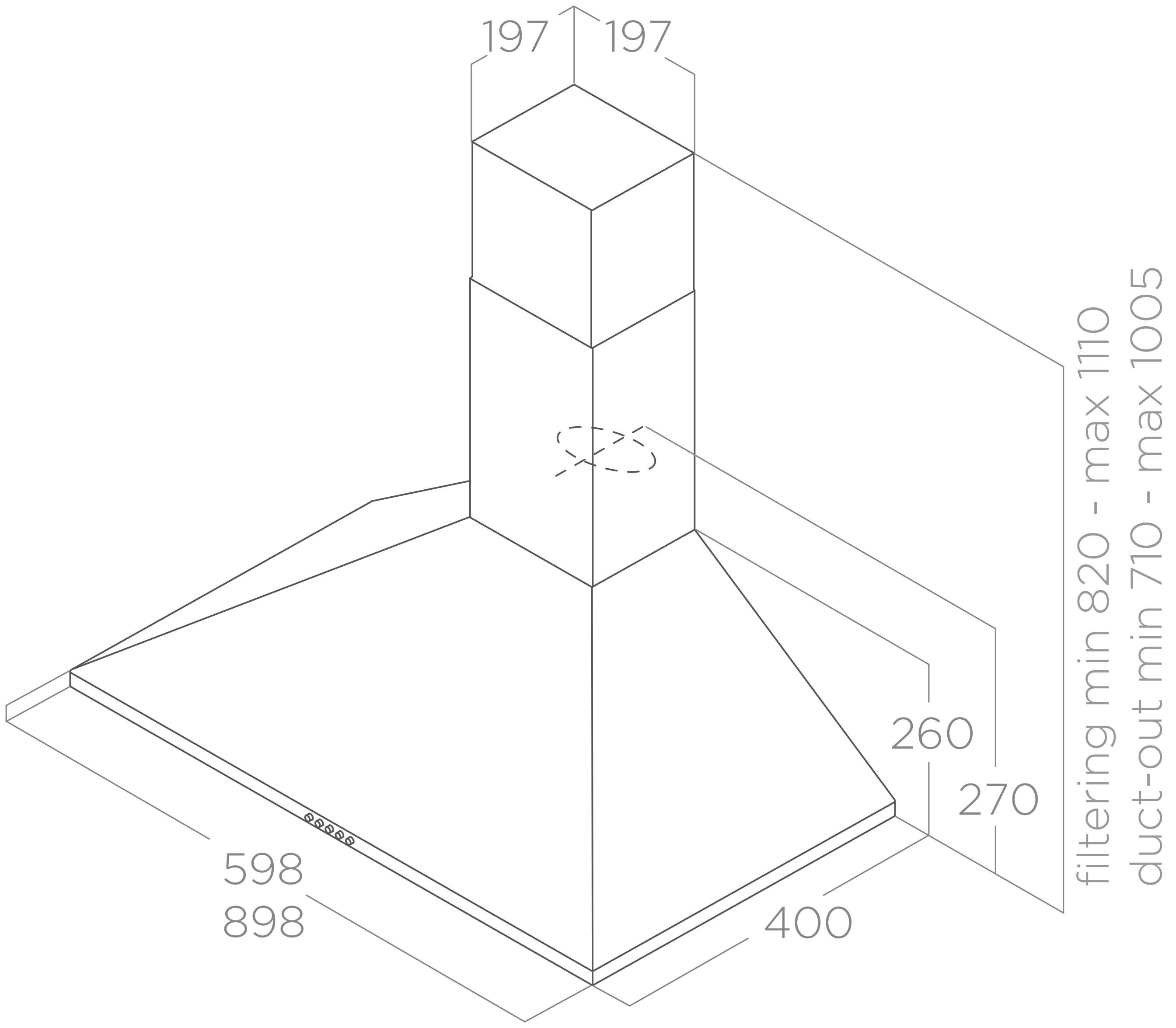 9226647 Вытяжка каминная Elica TAMAYA RAIL ANBR/A/90 черный/бронзовый STDN-0071863 - Вид №1