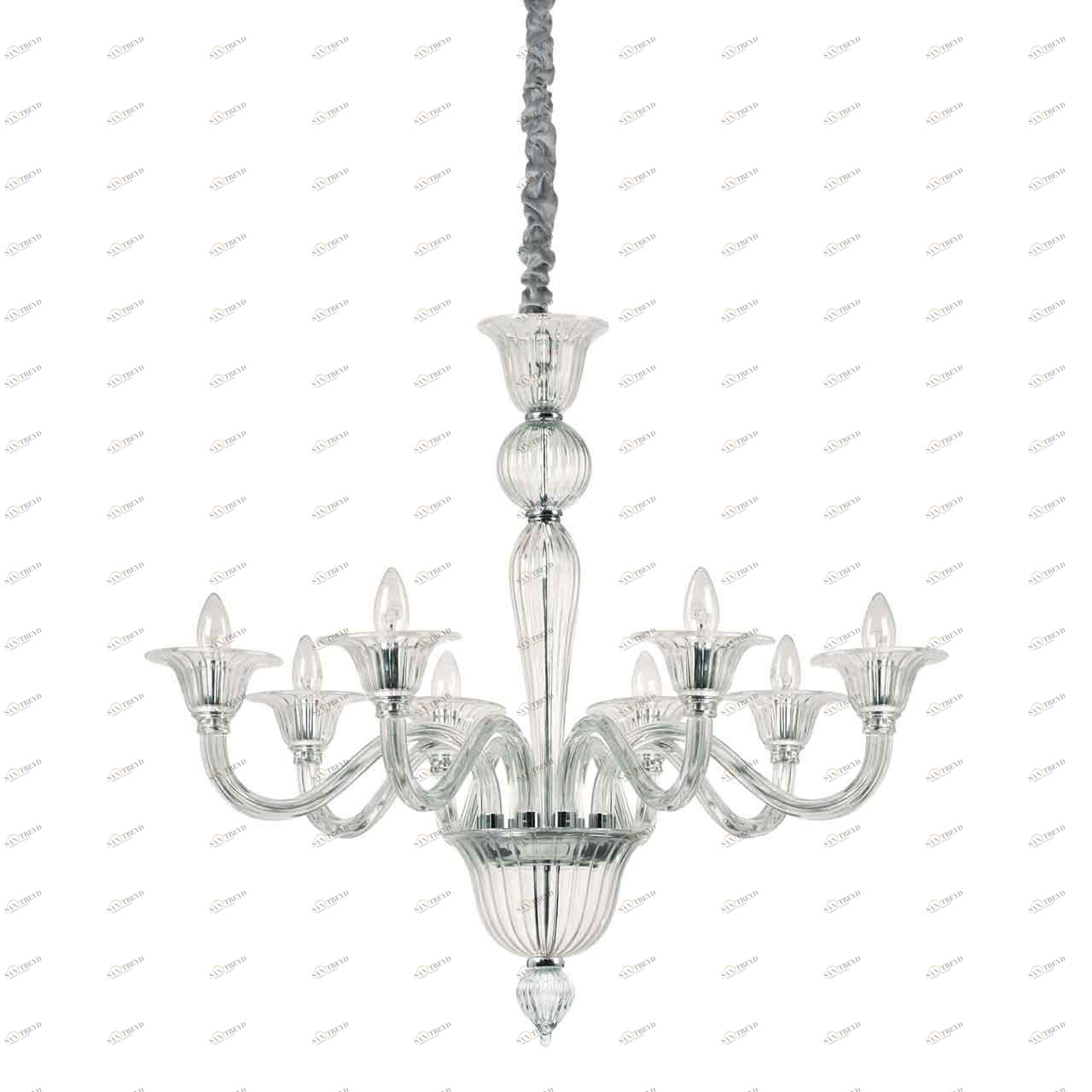 Подвесная люстра Ideal Lux Brigitta SP8 Trasparente IDEAL LUX ДИЗАЙНЕРСКИЕ, BRIGITTA 312795 Хром 