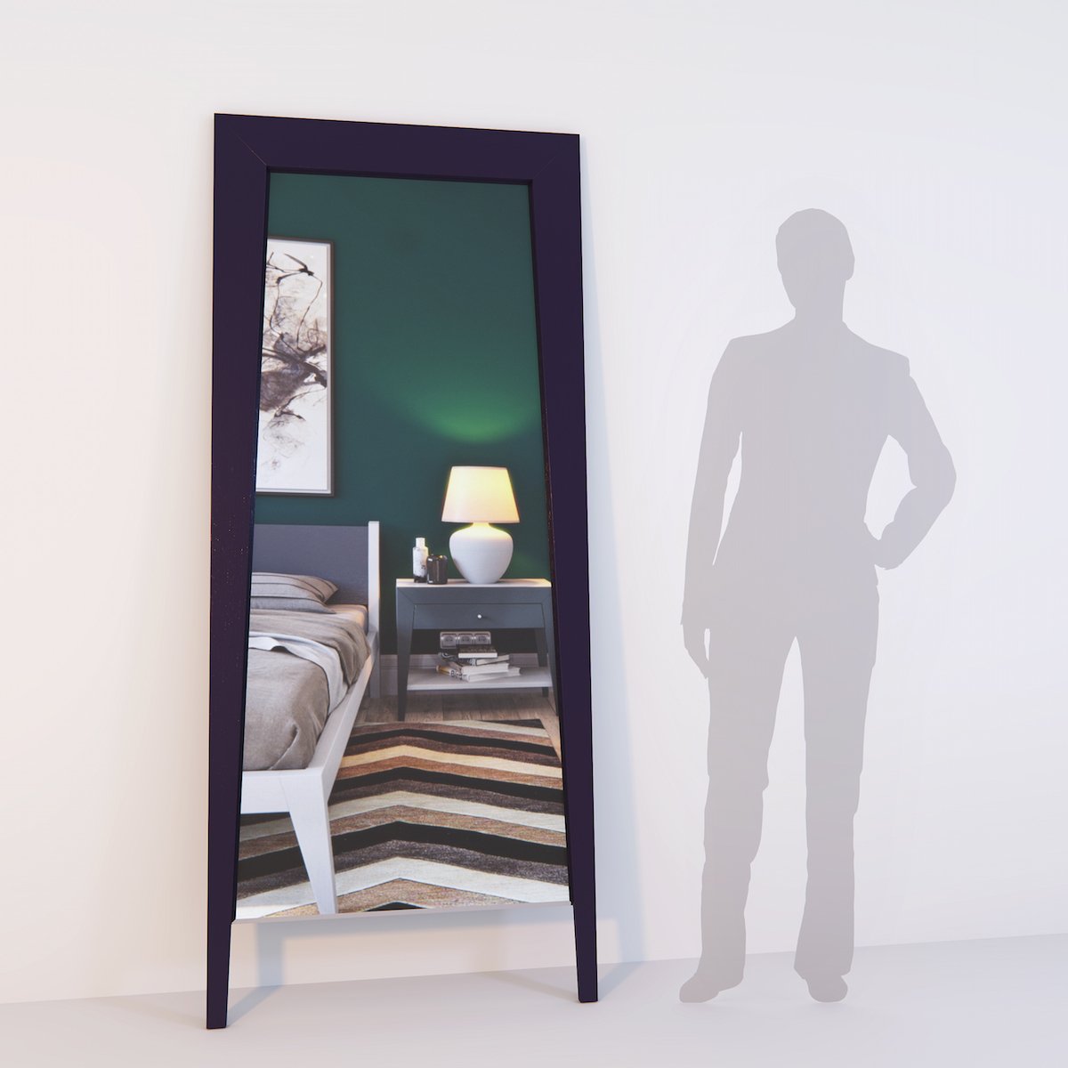 Зеркало напольное 190х80 см фиолетовое Ego Violet BRAGIN DESIGN ДИЗАЙНЕРСКИЕ 00-3862362 Фиолетовый  - Вид №1