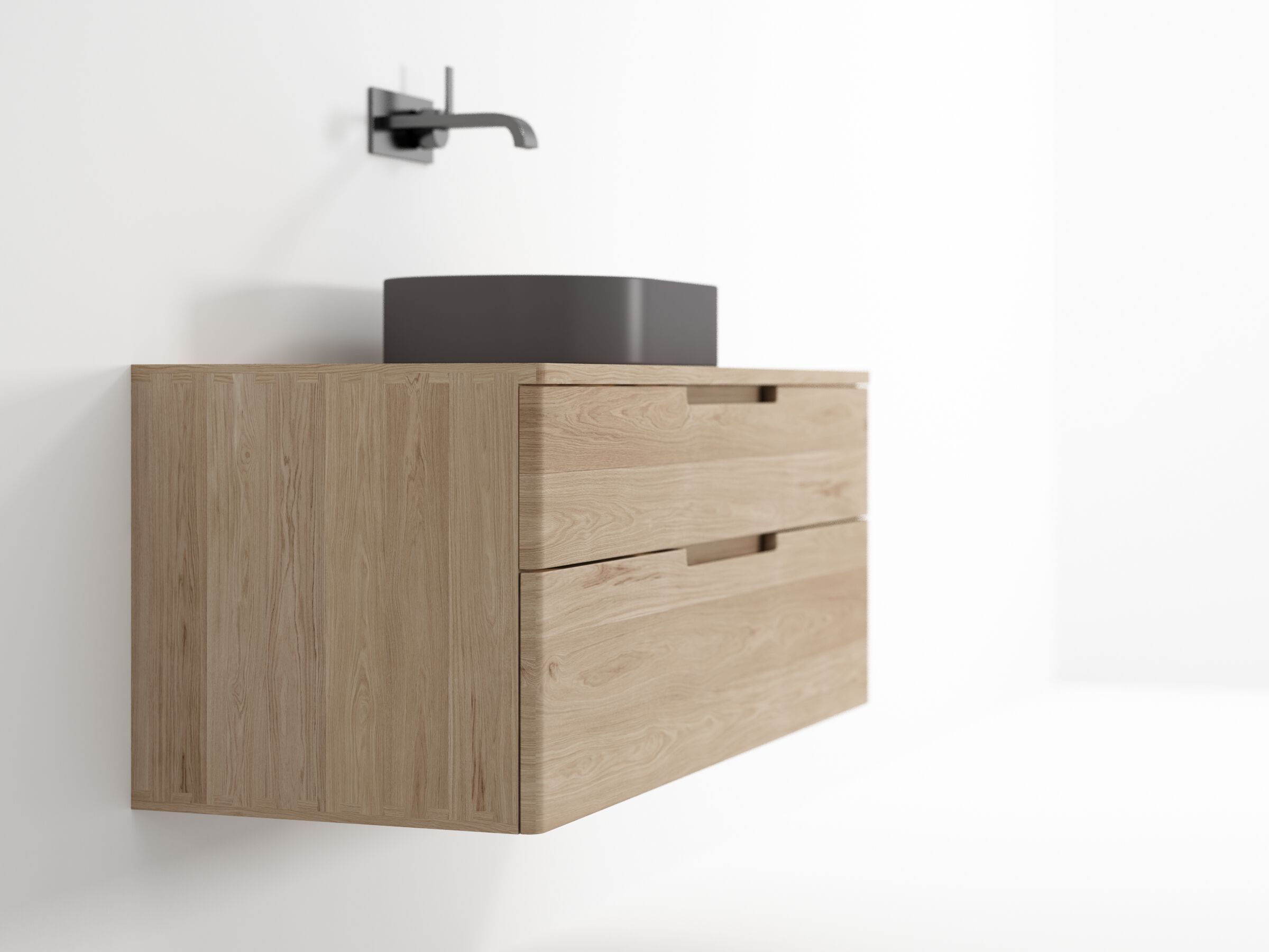 Шкаф для раковины из массива дерева с ящиками KARPENTER ARCH-00106713 - Вид №8