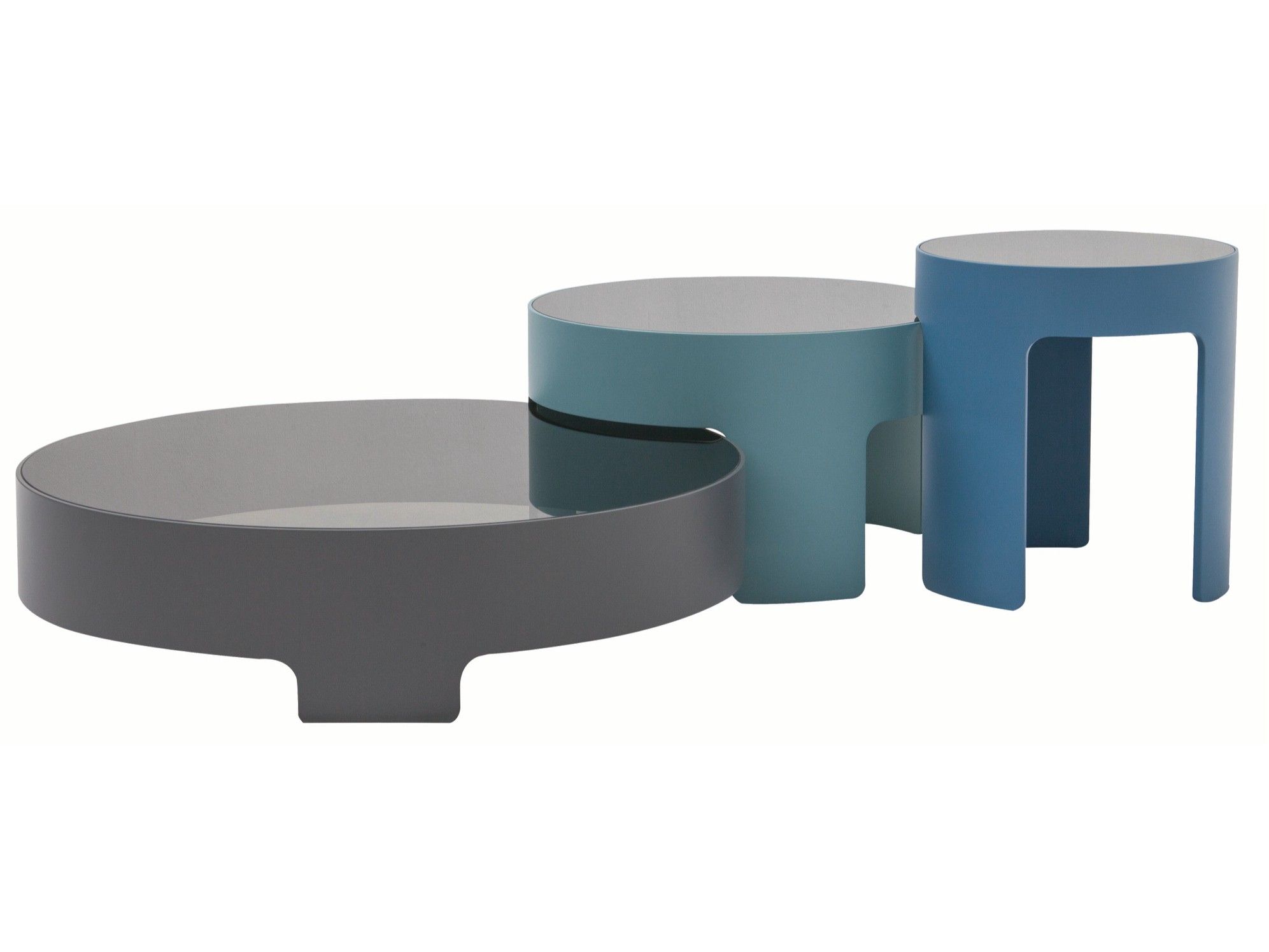 Круглый журнальный столик из шпона ROCHE BOBOIS CUBA LIBRE ARCH-00106533