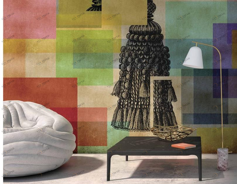 YO2 Виниловые обои в стиле пэчворк Craft trades sun-id-1363021