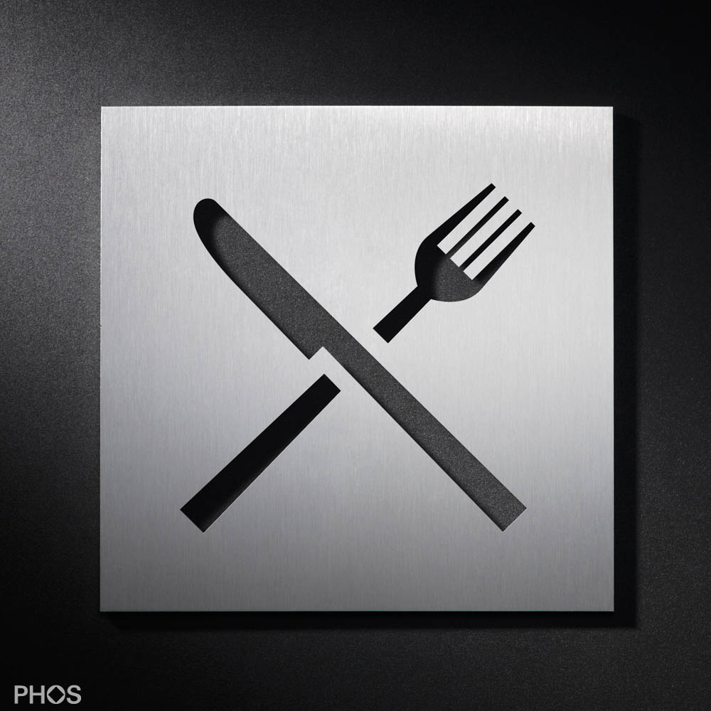 PS5001 Пиктограмма знак столовая я столовая, 16 х 16 см PHOS 