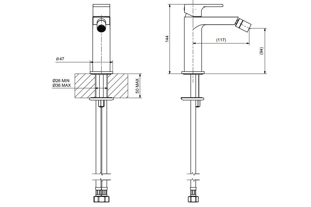 Смеситель для биде с одной ручкой Gaia Mobili Complements ARCH-00121559 - Вид №1