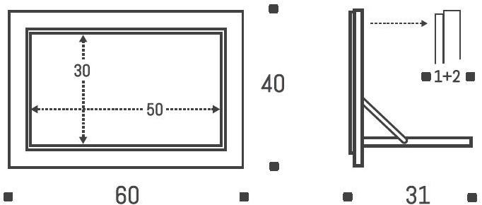 AMBIVALENZ Складная фанерная полка Fläpps shelf 60×40-1 Fl150003 - Вид №2