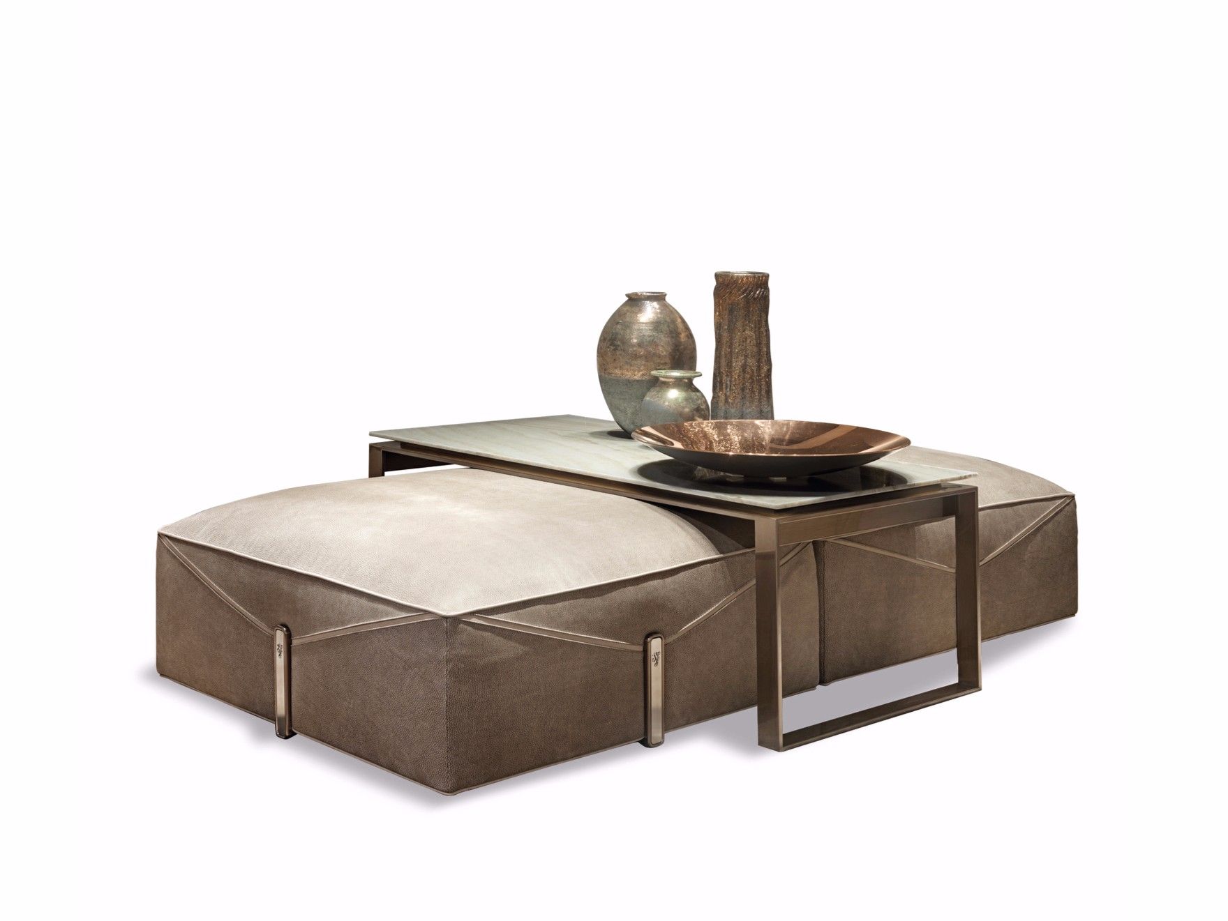 Кожаный квадратный пуф Visionnaire Бастиан ARCH-00006581