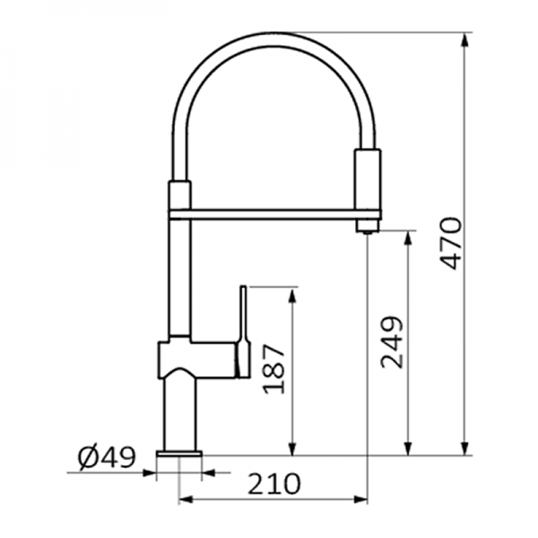 Смеситель для кухни COCINA GRB MIXERS 46825460F  - Вид №1