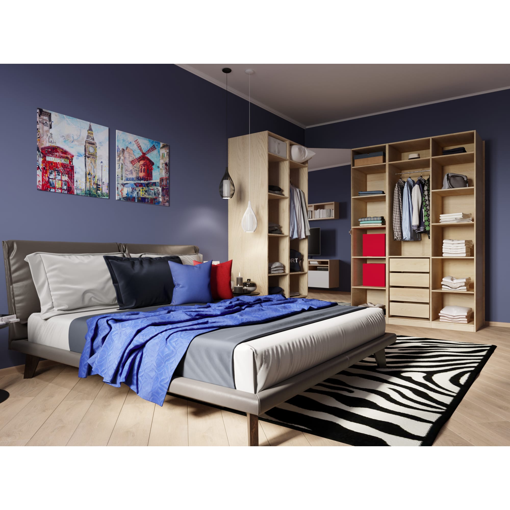 18662871 Каркас углового шкафа Лион 84x84x232 см цвет дуб сонома Santreyd  - Вид №4