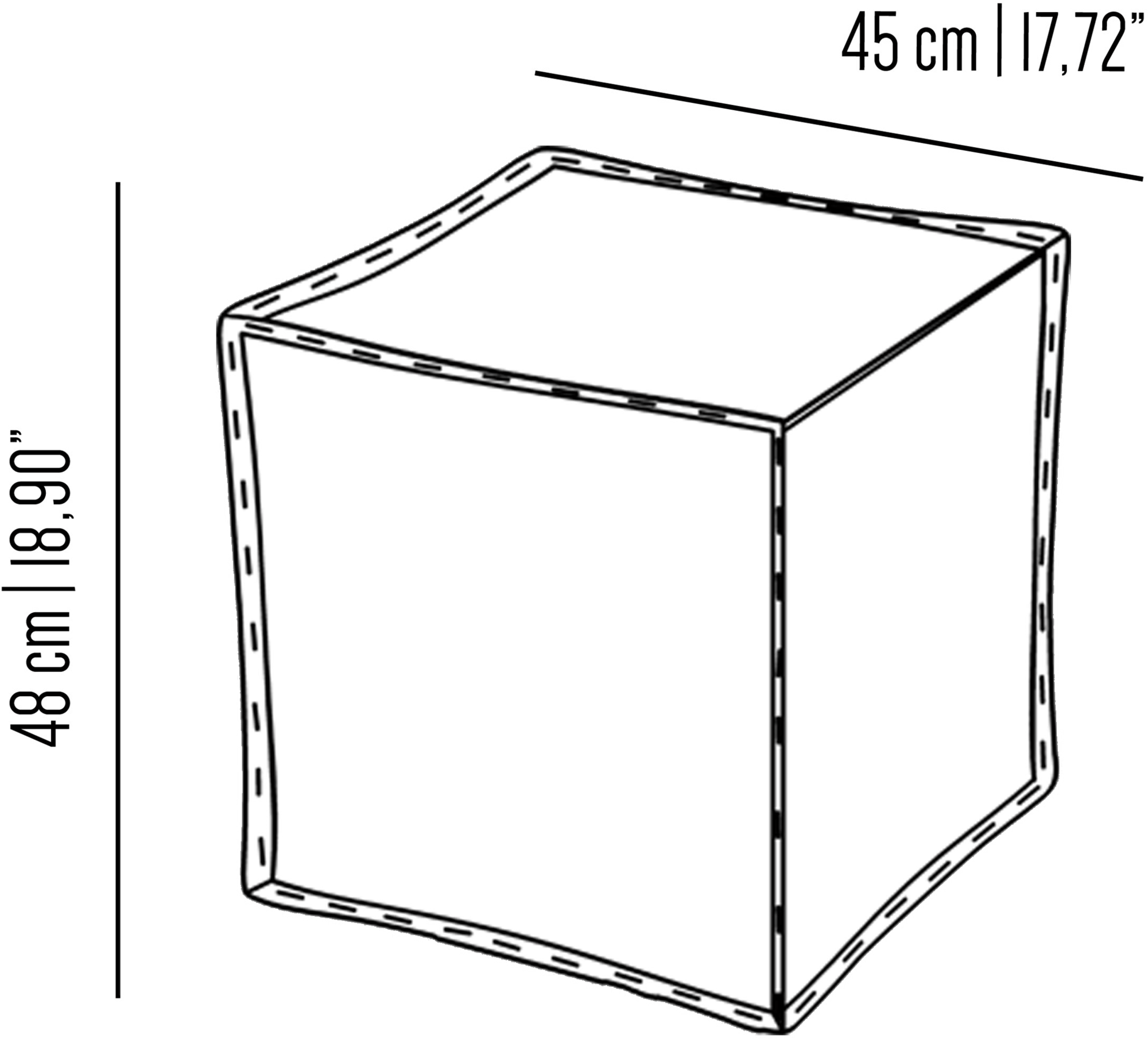 Il Bronzetto Квадратный железный пуф Soft iron Sir 03_a_b_c_d - Вид №6