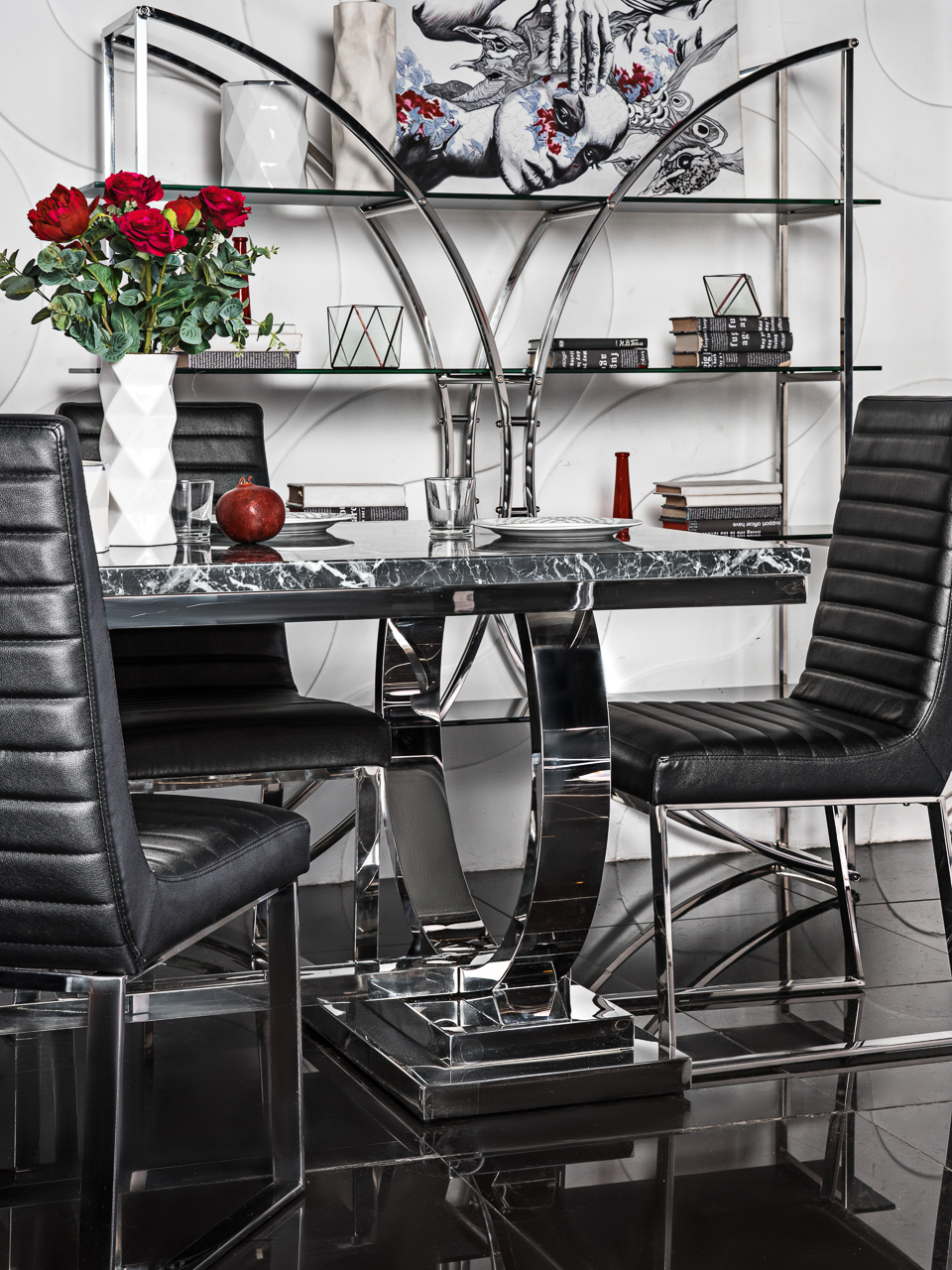 Стеллаж металлический черный Pavimento ДОМАШНЯЯ ОБСТАНОВКА SKY 045148 Черный Santreyd - Вид №5