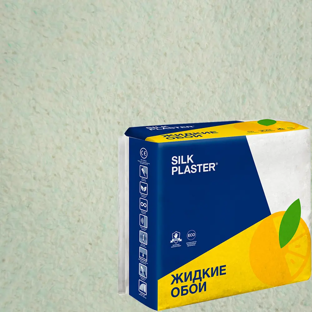 Жидкие обои Silk Plaster Absolute А103 0.87 кг цвет бело-зеленый 82736058 STLM-2182114 