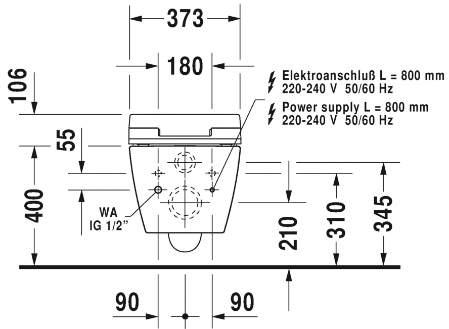 2528590000 Подвесной унитаз настенный Белый Duravit ME BY STARCK Германия - Вид №4