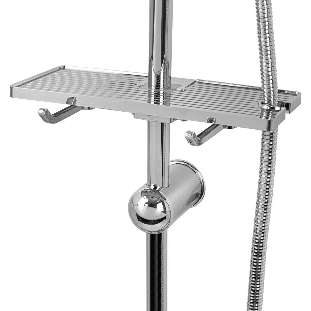 GFmark - Стойка душевая "тропический душ" с двумя лейками, квадратная с полосками, код: 3060  - Вид №6