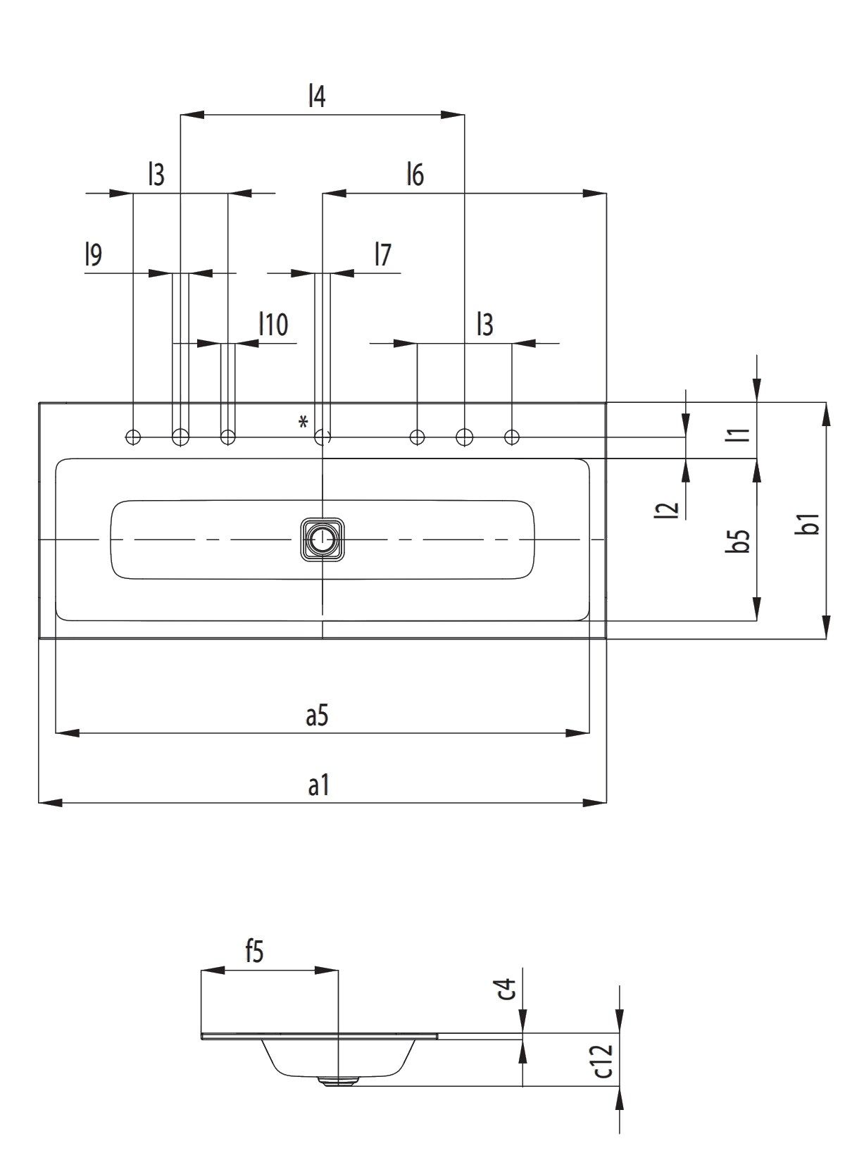 Встраиваемый умывальник с двойным покрытием из эмалированной стали KALDEWEI конус ARCH-00057762 - Вид №3
