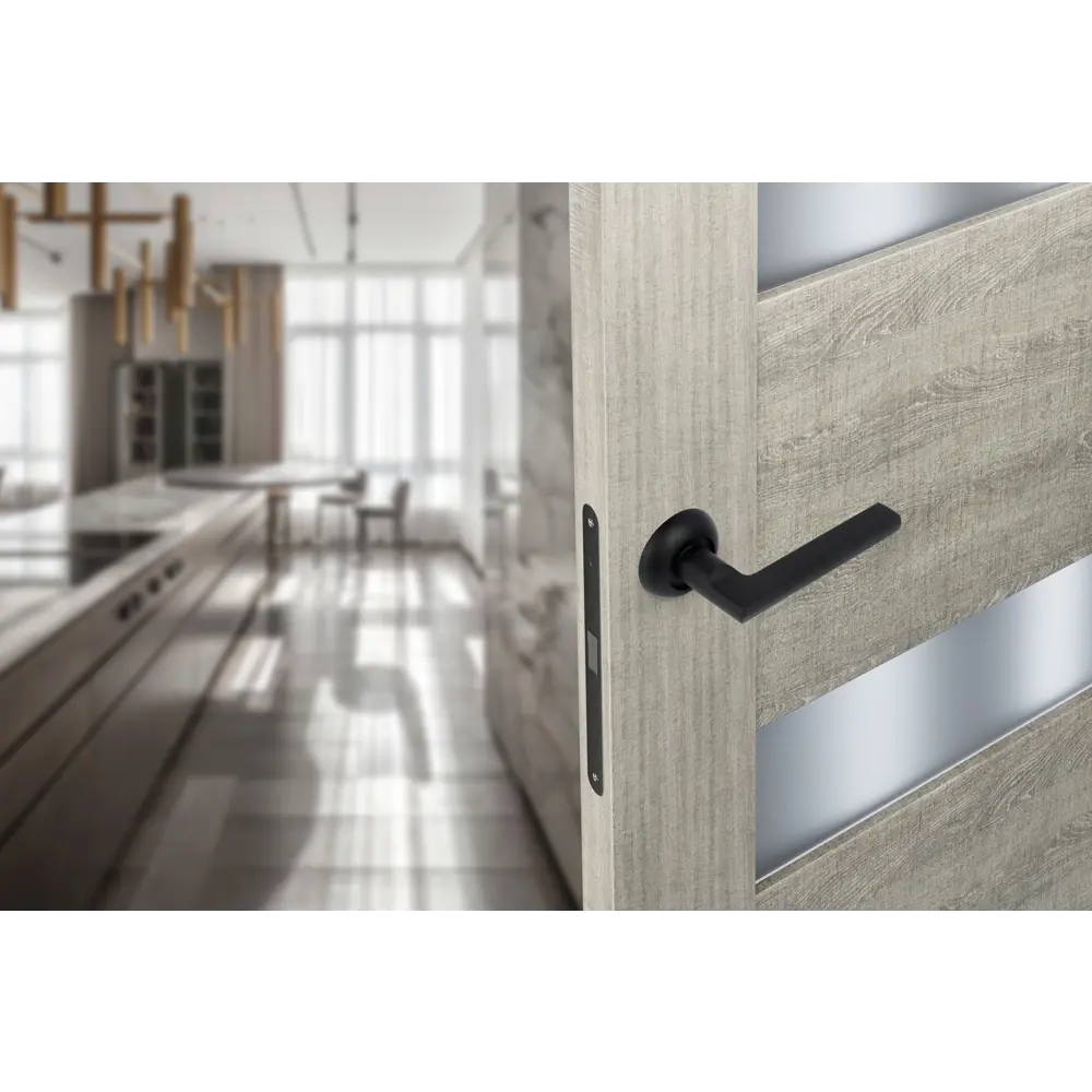 Дверные ручки Edson EDS-76H-R1 в элегантном черном исполнении 85170361 STLM-0059379 - Вид №6