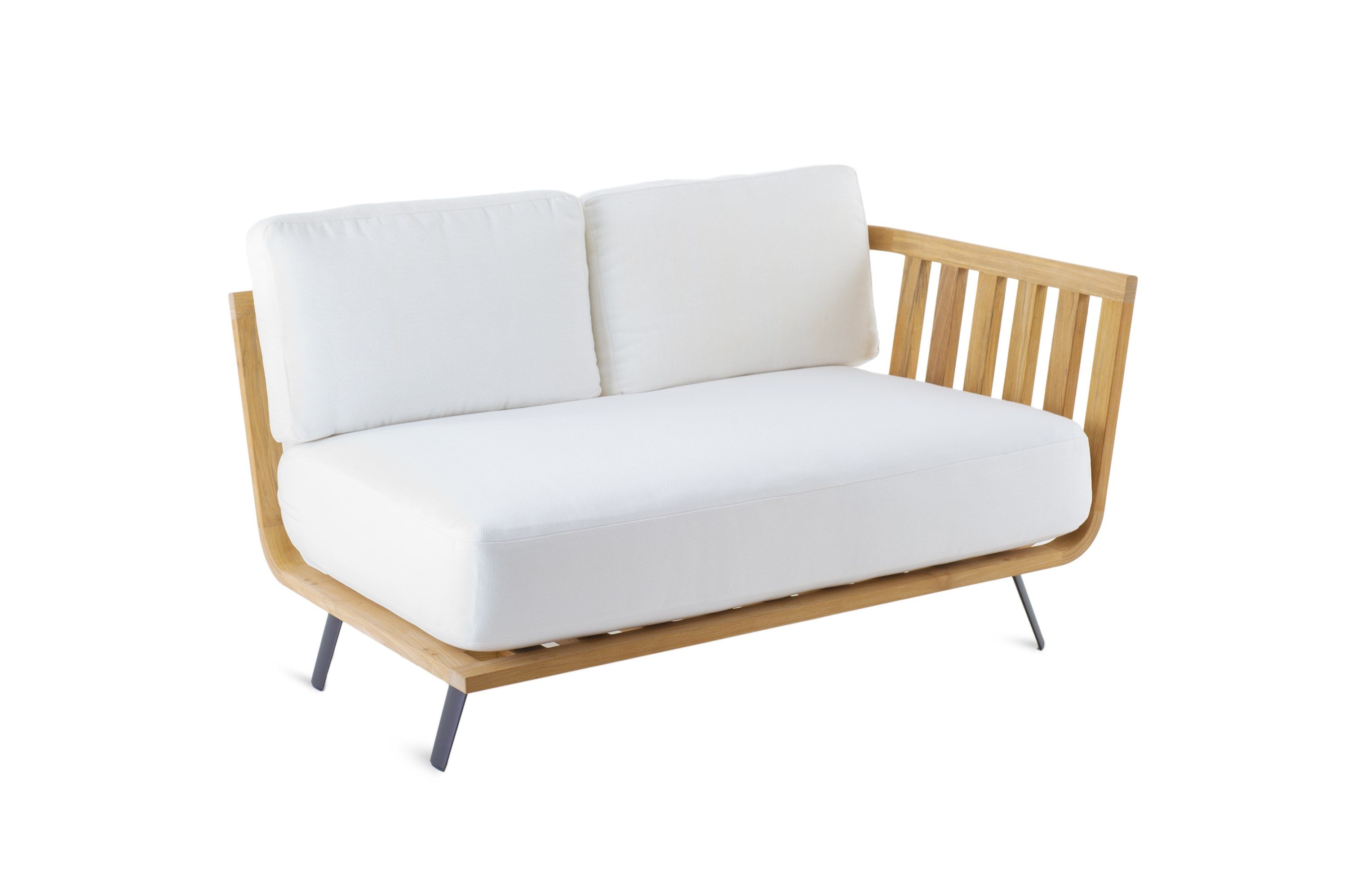 Секционный садовый диван из тикового дерева и акриловой ткани Unopiù Добро пожаловать ARCH-00049846 - Вид №6