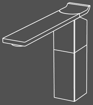 Radomonte Смеситель для раковины, однорычажный, настольный, из нержавеющей стали Okami Okm2 - Вид №1