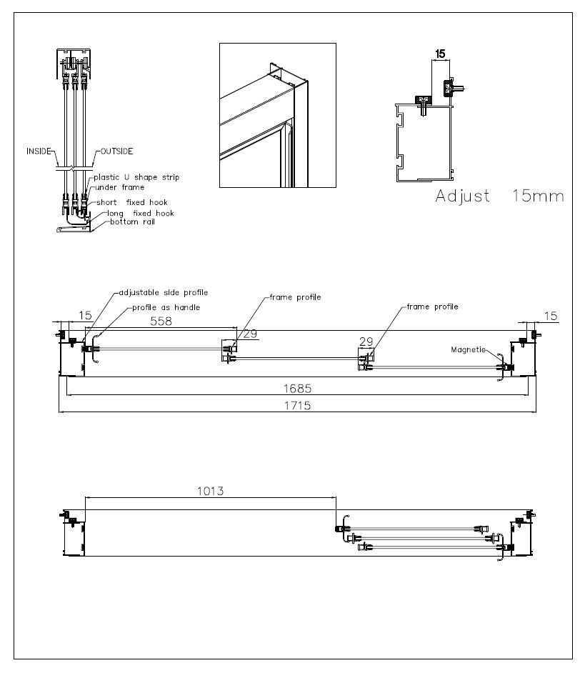 Душевая дверь в нишу CEZARES FAMILY-B-BF-3-170-P-Cr - Вид №5
