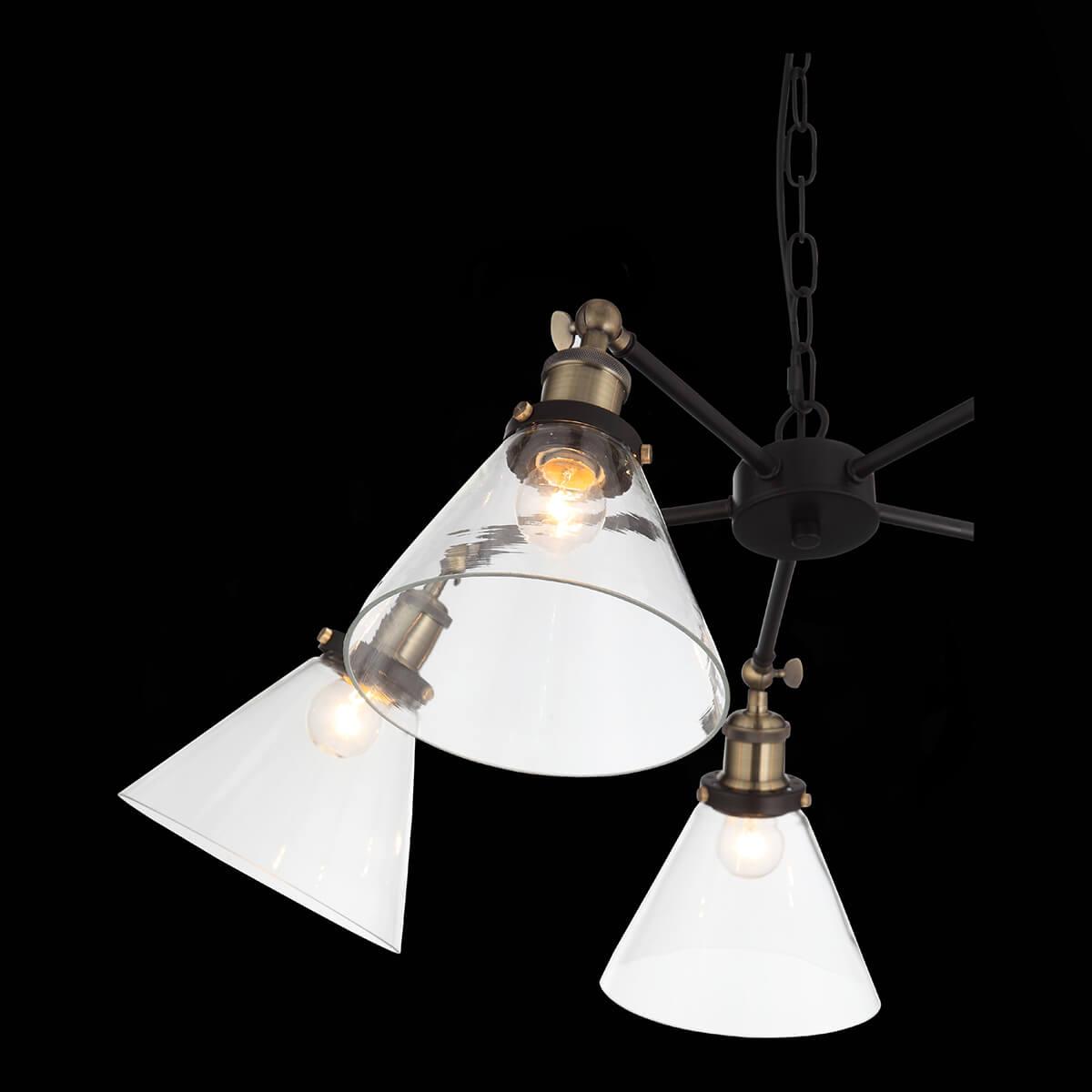 Люстра подвесная прозрачная ST Luce Evoluto SL237.413.05 ST LUCE ДИЗАЙНЕРСКИЕ, EVOLUTO 00-3834390 Прозрачный;черный  - Вид №1