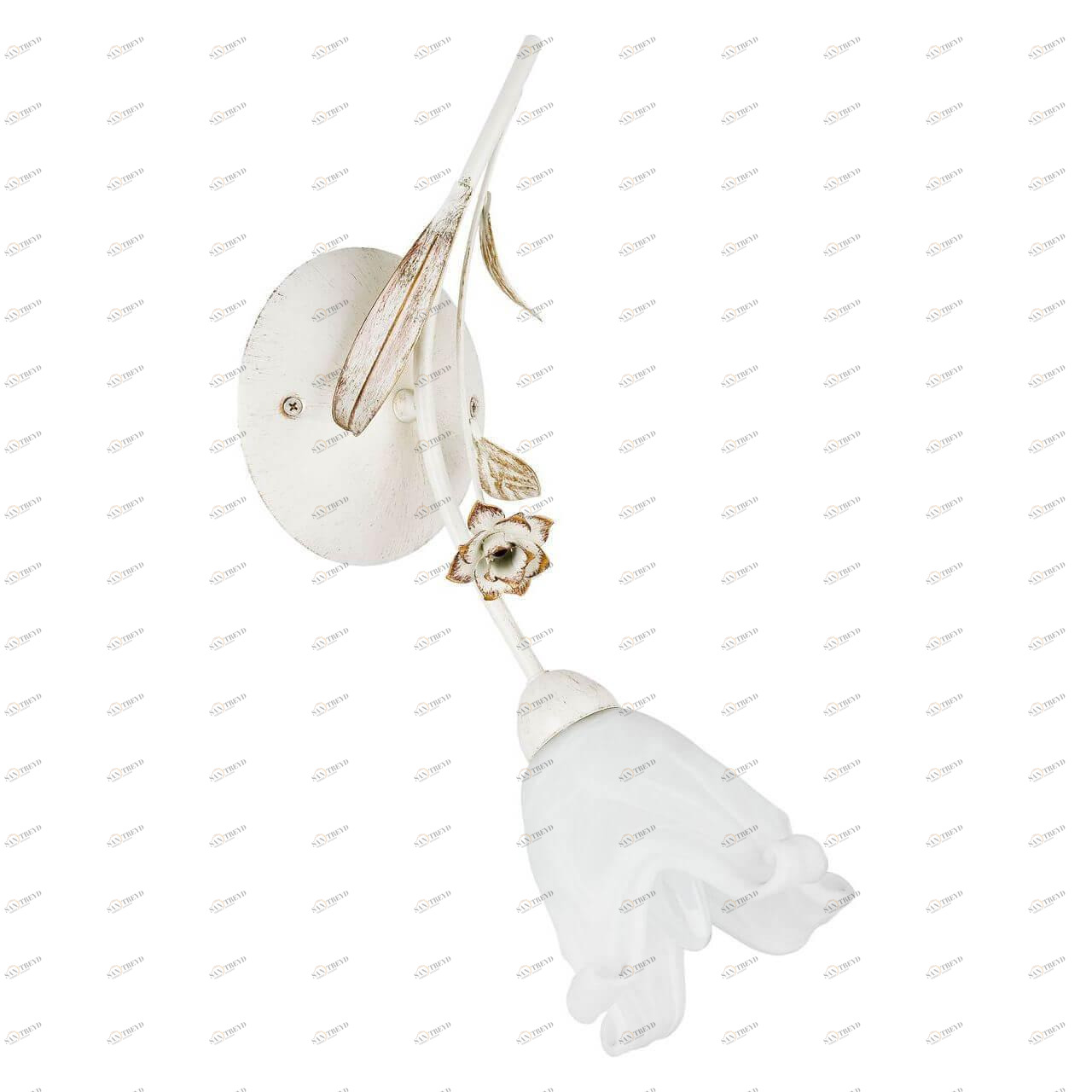 Бра со стеклянным плафоном белое Lena 10510 ALFA ФЛОРИСТИКА 00-3928258 Белый 