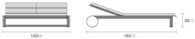 Sachi Алюминиевая регулируемая двуспальная садовая кушетка Spikes sun-id-1457390 - Вид №2