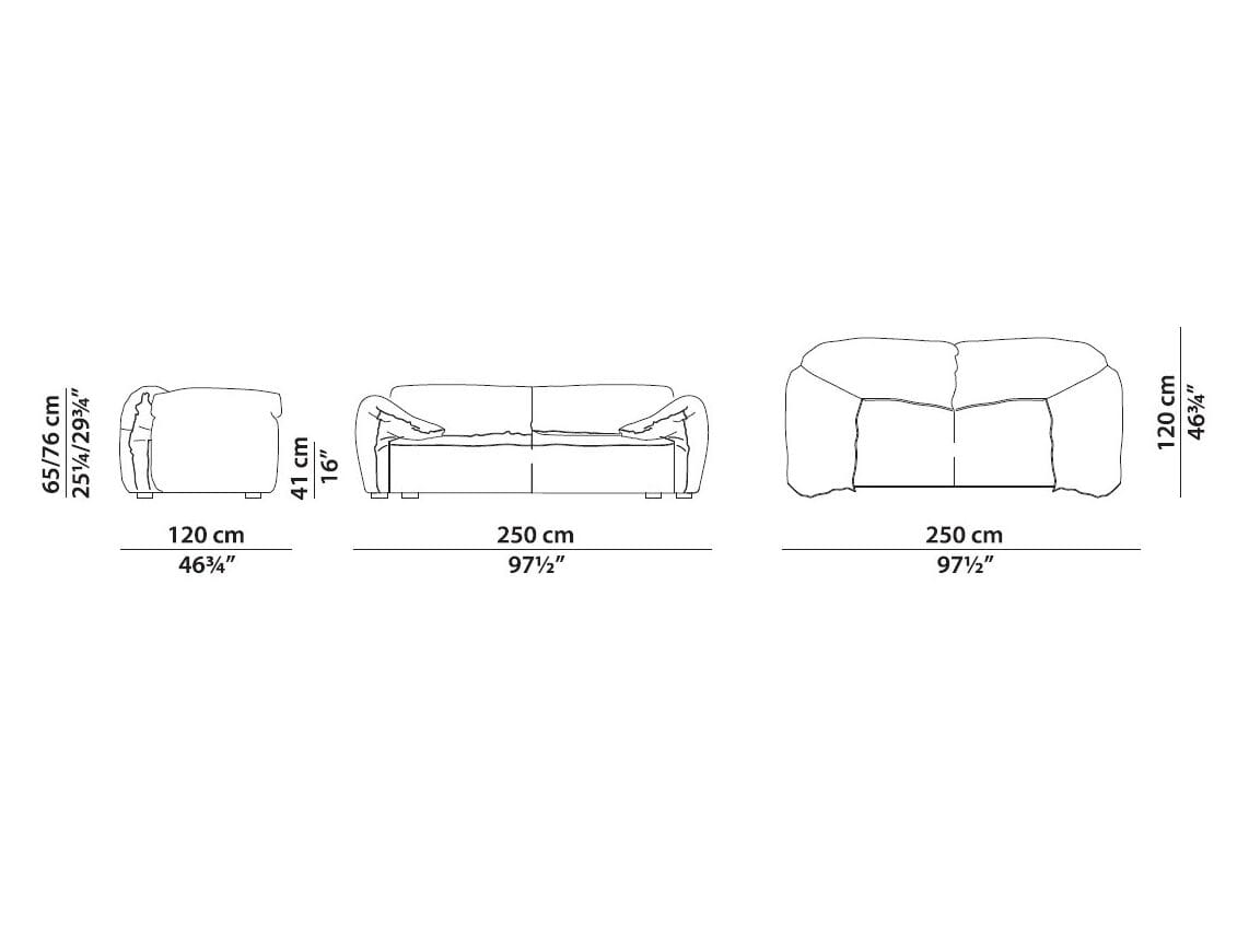 Кожаный линейный диван Baxter Касабланка ARCH-00109262 - Вид №5