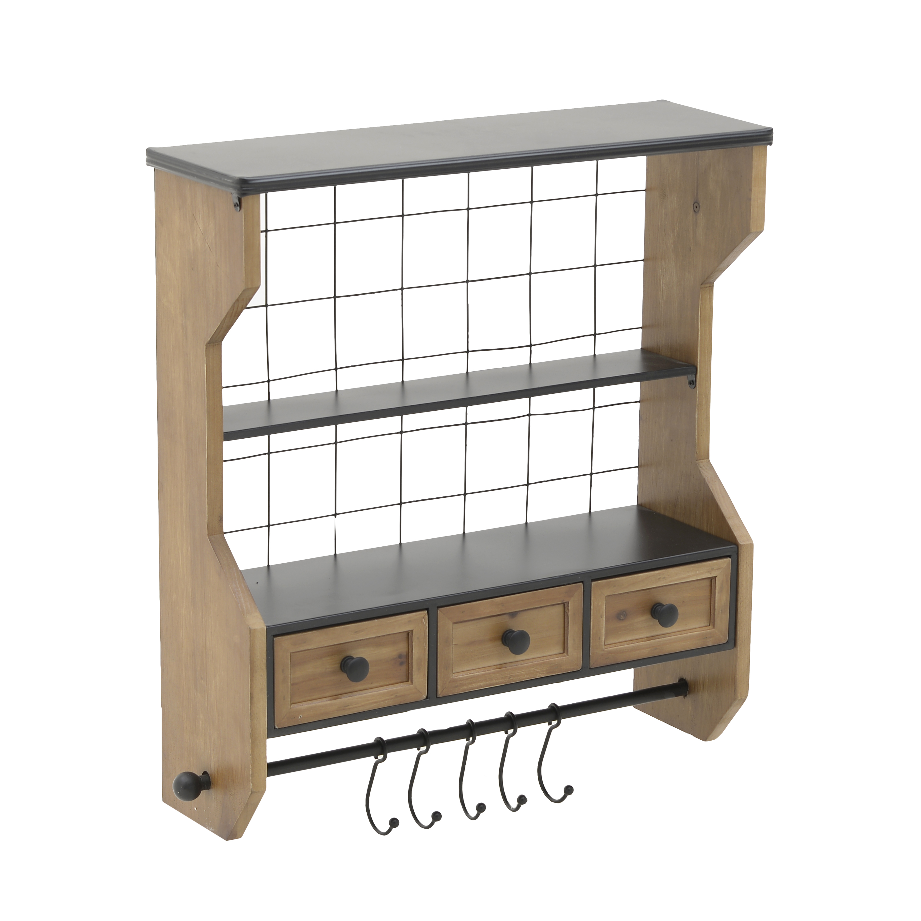 3870314.0064 СТЕЛЛАЖ-ВЕШАЛКА НАСТЕННАЯ С ЯЩИКАМИ TO4ROOMS  - Вид №1