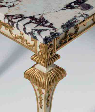 Лакированный деревянный журнальный столик с мраморной столешницей OAK Галерея ARCH-00045568 - Вид №2