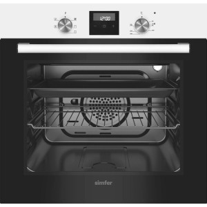 91200054 Электрический встраиваемый духовой шкаф B6EW56001 59.5х59.5х56.5 см цвет черный, серебряный STLM-0515495 SIMFER
